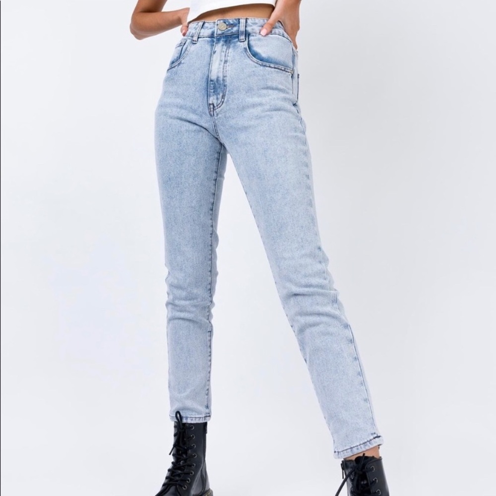 Princess Polly Careline Jeans Light Marble